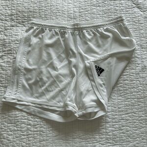 Adidas white athletic shorts